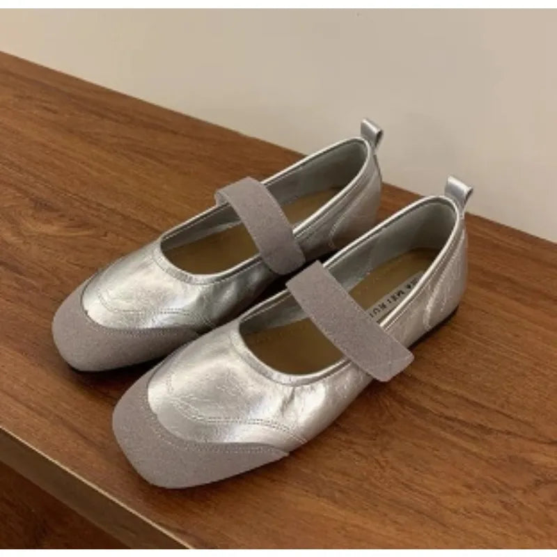 LBSFY -New Style Fashion Retro Women Spring Round Flat Shoes Comfor Anti Slip Mary Janes Shoes Soft Sole Versatile Women's Casual Shoes