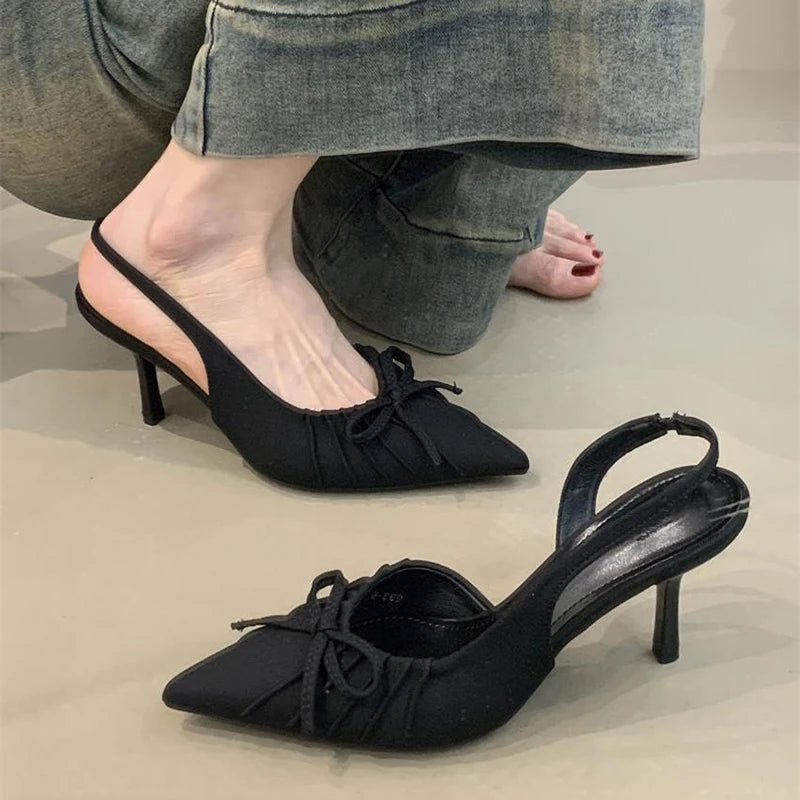 LBSFY - Summer High Heel Women Sandals Fashion Pointed Toe Singbacks Shoes Design Style Banquet Party Dress Sandalias Shoes