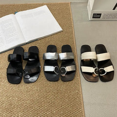 LBSFY -Brand Fashion Women Slippers New In Summer Beach Shoes Female Slides Flip Flops Ladies Flats Slippers Sandals Shoe