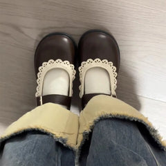 LBSFY -Woman Pumps Gothic Shoes for Women Kawaii Mary Jane Evening Black Cute Low Heel Elegant Japanese Style Lolita Round Toe L Korean
