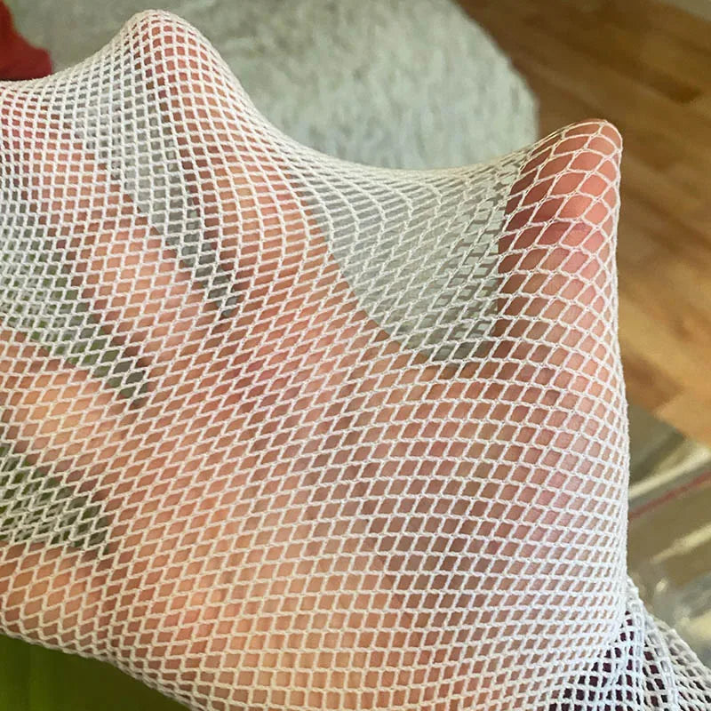 Lbsfy Women Summer Sexy White High Waist Fishnet Stocking Lolita Tights Panty Knitting Pantyhose Mesh Lingerie Cosplay Accessories