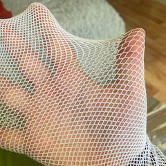 Lbsfy Women Summer Sexy White High Waist Fishnet Stocking Lolita Tights Panty Knitting Pantyhose Mesh Lingerie Cosplay Accessories