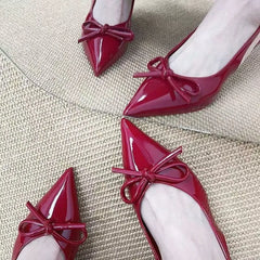 LBSFY -2025 hot Summer Women French style Clip Toe Slippers Fashion Dress Slide Shoes Ladies Elegant High Heel Footwear Mature style