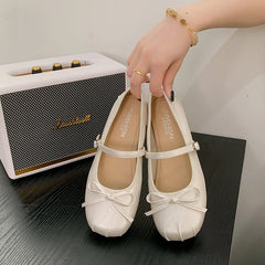 LBSFY -Designer Spring Women Mary Jane Shoes Fashion Square Toe Ladies Comfort Soft Sole Flats Women's Comfort Ballerinas Shoes