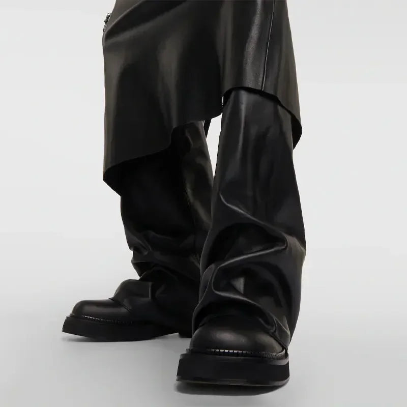LBSFY  -  European and American Trendy Pants Boots with High Sleeves and Thick Heels, Fashionable Motorcycle Boots, Women's Runway Boots