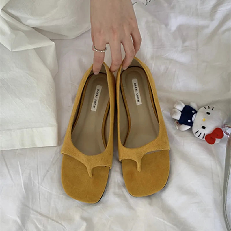 LBSFY -Summer Women's Flip-Flop Slip-On Flats Open Toe Soft Sandals Comfortable Casual Female Ballerinas Shoes Mujer