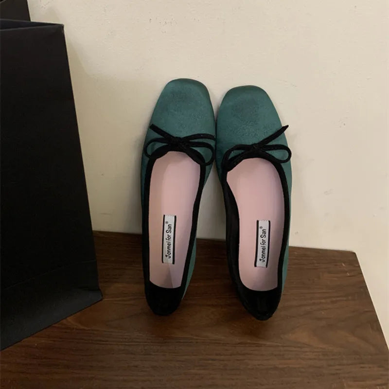 LBSFY -New Brand Women Flats Round Toe Shallow Slip On Ladies Casual Ballet Shoes Soft Leather Eelgant Dress Shoes Mujer