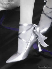 LBSFY  -  Sweet Cute Lolita Mary Jane High Heels Women's Shoes Pointed Head Shallow Mouth Banquet Fine Heel Shoe