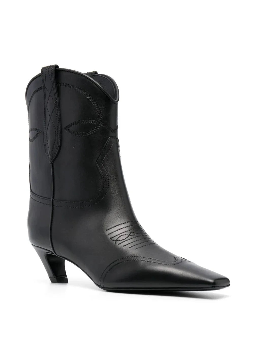 LBSFY  -  Embroidered Square Toe Cat Heel Western Cowboy Boots Woman Winter 2024 Slip-On Shaped Heel Slim Boots Fashion Shoes for Women