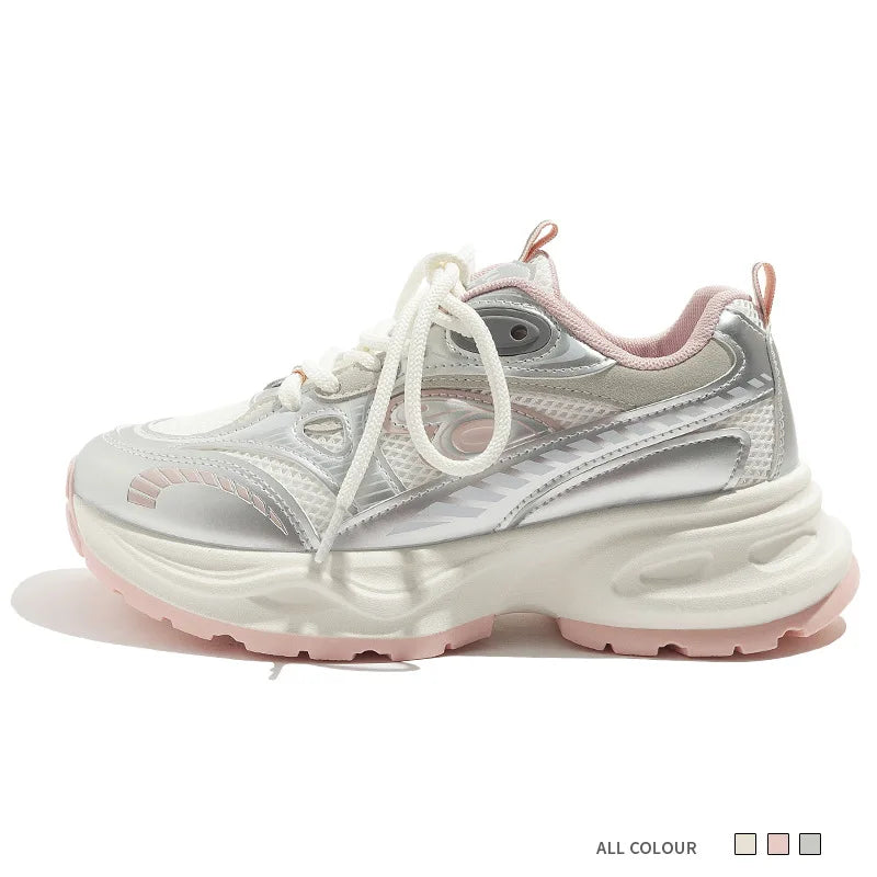 LBSFY  -  Small White Shoes 2024 Fashion Women's Round Toe All-Match Slip On Sneakers Mixed Colors Clogs Platform Modis Sports Casual Summ