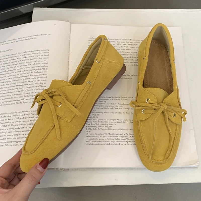 LBSFY  -   Women's Beanie Shoes British Style 2025 New New Retro Flat Shoes Female Large Size Slip-on Loafers For Women