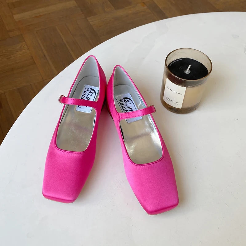 LBSFY  -   Women Flats Summer Women's Shoes Square Toes Shallow Flat Shoes Slip On Loafers High Quality Causal Outdoor Shoes
