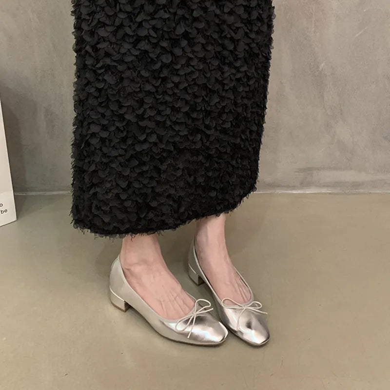 LBSFY  -Women Flat Shoes Fashion Round Toe Shallow Slip On Ladies Soft Ladies Mary Jane Ballerinas Flat Heel Casual Ballet Shoe