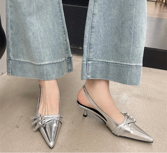 LBSFY  Summer Sliver High Heel Women Sandals Fashion Pointed Toe Shoes Ladies Elegant Dancing Party Party Club Shoes