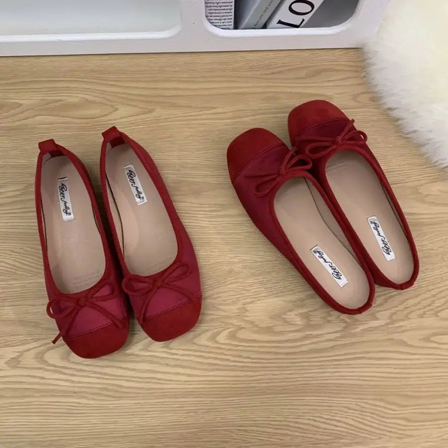 LBSFY -New Brand Women Flats Round Toe Shallow Slip On Ladies Casual Ballet Shoes Soft Leather Eelgant Balle Shoes Size 40