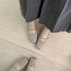 LBSFY  -  Ballerina Flats For Women Satin Pink Purple 2025 New zapatos de mujer Square Toe Ballet Flats Shoes
