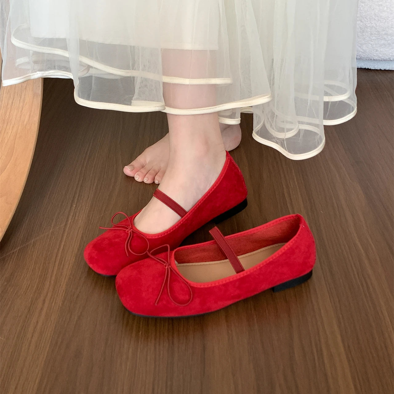LBSFY - New Brand Women Flats Soft Leather Eelgant Dress Shoes Round Toe Shallow Slip On Ladies Casual Ballet Shoes