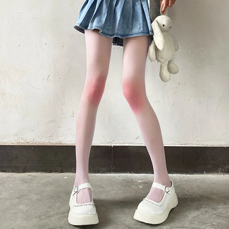 Lbsfy Gradient Color stockings Sexy black Spring/Summer Thin Pink Hottie Pantyhose New Fashion Long Stockings