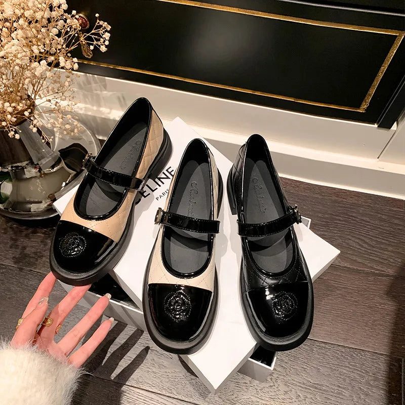 LBSFY  -  Fashion Women's Shoes New High Quality Genuine Leather Embroidered Thick Sole Flat Shoes Sweet and Modern Leather Shoes