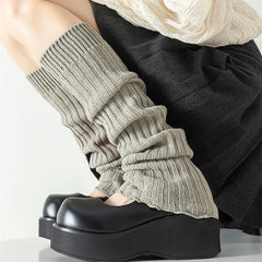 Lbsfy Autumn Winter Leg Warmers Women's Sweet Long Socks Wool Knitted Foot Cover Arm Warmer Y2K Crochet Boot Cuffs Loose Socks