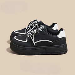LBSFY  -  Platform Sneakers for Women New Niche Design Resistant To Dirt Kawaii Black Versatile Sports and Leisure Skate Shoes