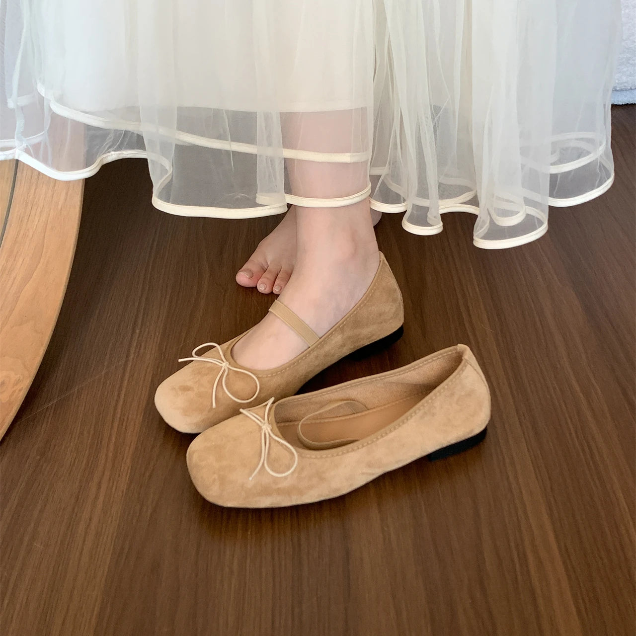 LBSFY - New Brand Women Flats Soft Leather Eelgant Dress Shoes Round Toe Shallow Slip On Ladies Casual Ballet Shoes