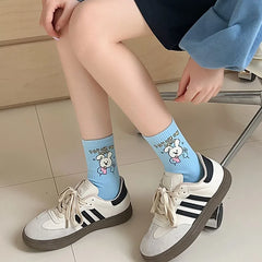 Lbsfy Women Socks Cute Kawaii Lovely Harajuku Sweet Style Socks Female Cartoon Bear Rabbit Dog Girl  Outerwear Sports Socks Wholesale