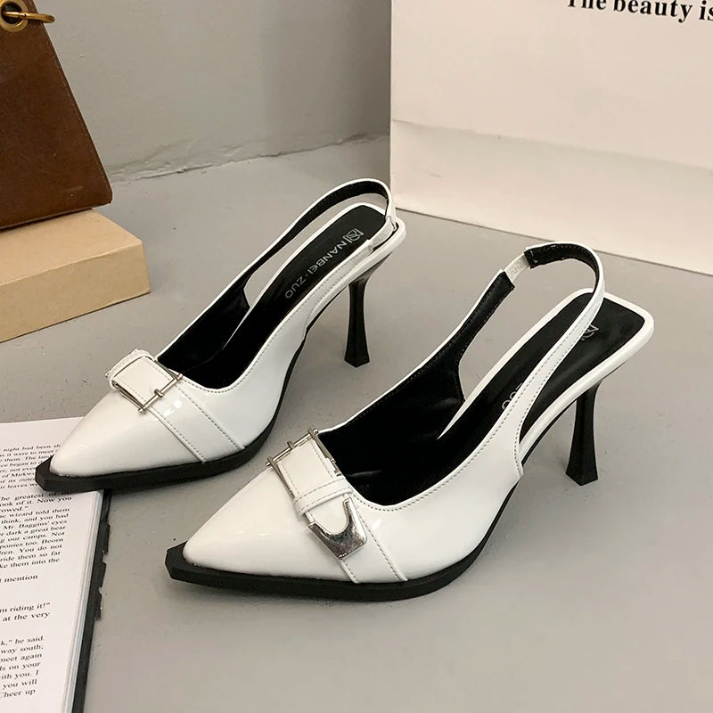 LBSFY -New Women's Ankle Boots Lace Up Leather Shoes Pointed Toe Flats Soft Sneakers for Female Motorcyle Boots Black Booties