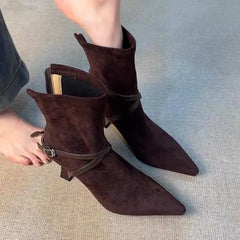 LBSFY -Autumn Fashion Elastic Slim Women Ankle Boots Fashion Party Stripper Female Shoes Ladies High Heel Short Botas Para Mujer
