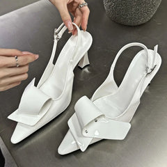 LBSFY  - Luxury Designer High Heels Women Flowers Sexy Elegant Summer Sandals Ladies Pointed Toe Slim Heel Slingback Sandals Women Pumps