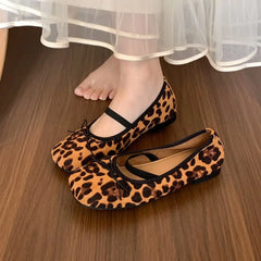 LBSFY - New Brand Women Flats Soft Leather Eelgant Dress Shoes Round Toe Shallow Slip On Ladies Casual Ballet Shoes