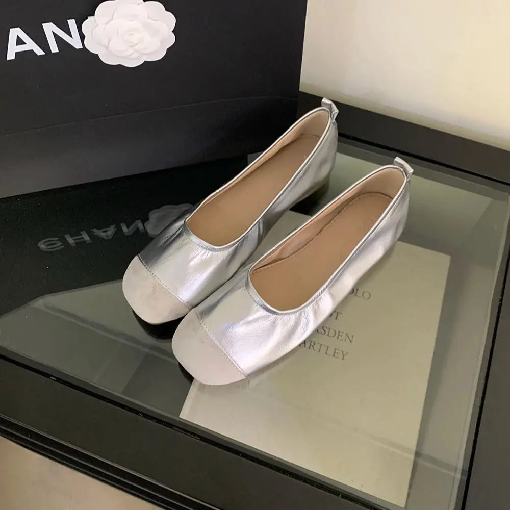 LBSFY -New Women Flats Fashion Round Toe Bow-knot Slip On Ballerinas Shoes Soft Flat Ladies Casual Dress Ballet Shoes