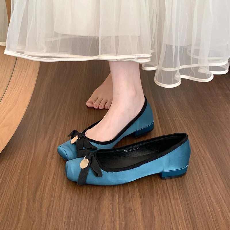 LBSFY  -Slip On Women Flats Shoes Fashion Elegant Butterfly-knot Spring Autumn Ladies Comfort Soft Sole Mary Jane Shoes Ballerina Mujer
