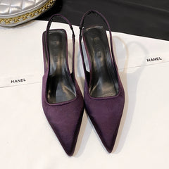 LBSFY -Summer Thin Heel Women Sandals Fashion Pointed Toe Singbacks Shoes Ladies Elegant Stripper Party Sandalias Female