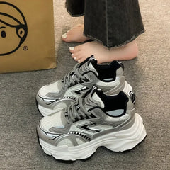 LBSFY -Women Platform Sneakers 2025 Autumn New Fashion Casual Lace Up Sports Shoes Woman Non Slip Walking Shoes Ladies Vulcanize Shoes