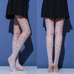 Lbsfy Green Tights Woman Clothing Sexy Fishnet Stockings 4 Colors Fishnets Stocks Club Party Hosiery Netting Tights Women's Leggings
