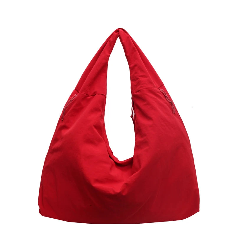 LBSFY -Japanese Fashion Casual Nylon Tote Bag Women 2025 New Style Trend All-match Large Capacity Underarm Bag Commuter Shoulder Bag