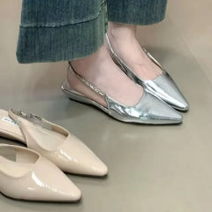 LBSFY -New Style Women's Fashion Heels Sandals Pointed Toe Elegant Shoes Fashion Slingback Slippers Summer Dress Flip Flops Sandalias