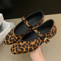 LBSFY -Spring Street Fashion Leopard Print Women Flat Shoes Round Toe Casual Slip On Ladies Ballet Zapatos De Mujer