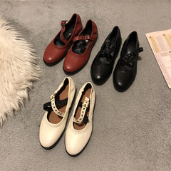 LBSFY  -  2024 Spring Women Grandma's Flat Shoes Fashion Round Toe Shallow Slip On Female Casual Mary Jane Shoes Soft Flat Heel Zapatos