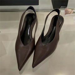 LBSFY -Street Style Pumps Women Pointed Toe Wedges Heels Elegant Slingbacks Party Slingback Mules Shoes Zapatos De Mujer