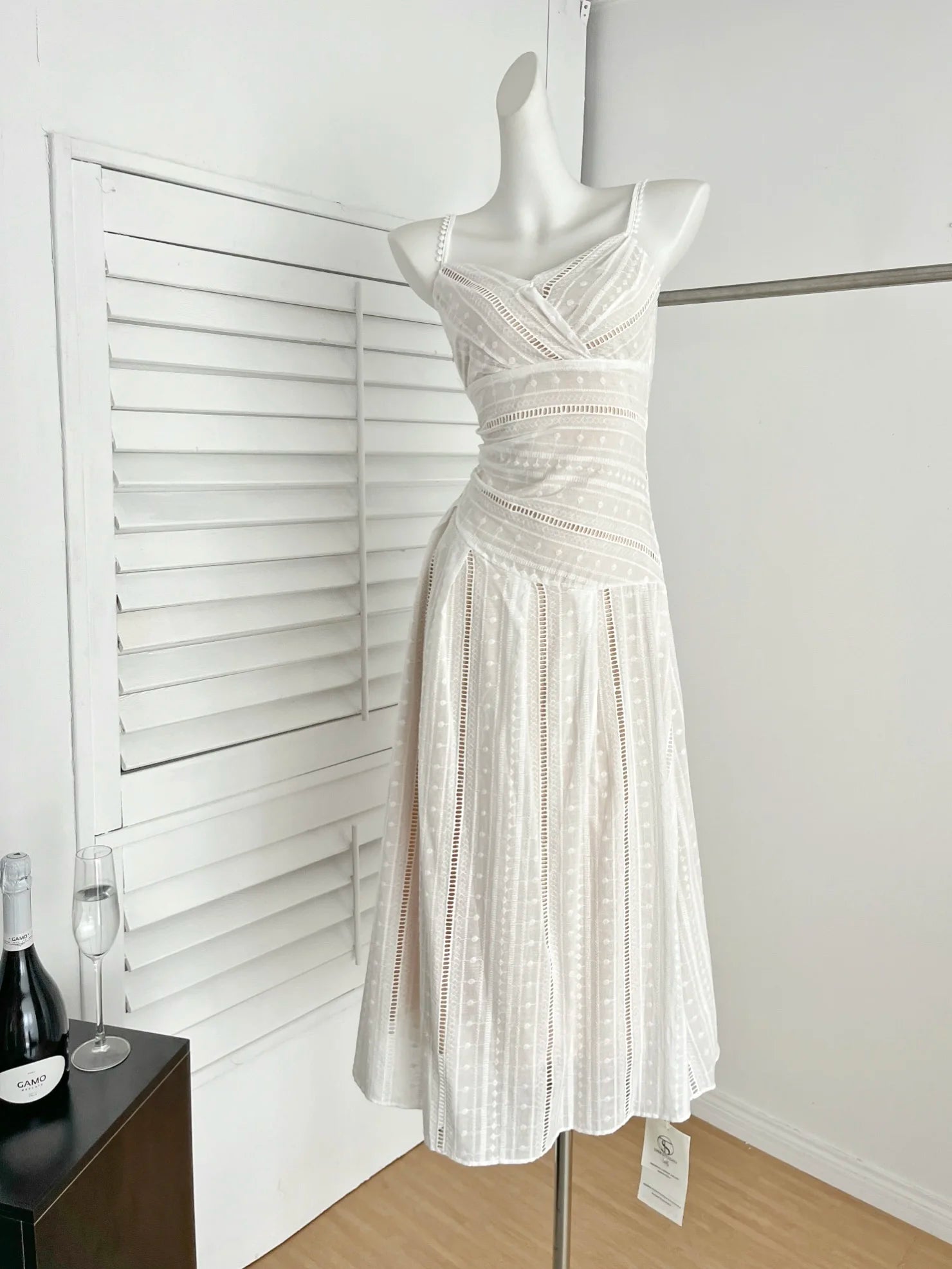 LBSFY -French Vintage Fashion Women's Sling Dresses 2025 New Summer V-Neck Slim Waist Spaghetti Strap Long Dress Casual Holiday Robe