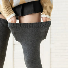 Lbsfy Black White Soild Color Long Stockings Women Over Knee Thigh High Over The Knee Stockings Lolita Ladies Warm Knee Socks