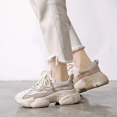 LBSFY  -  2024 New Arrival Women Sneakers Ladies Casual Shoes Lace Up Platform Flats Spring Summer Mesh Breathable Lady Footwear