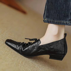 LBSFY -Shoes Women Pumps Elegant High Heels Luxury Sexy Low-heeled Square Toe Black Party Dress Woman Trendy Comfortable Cheap on Sale