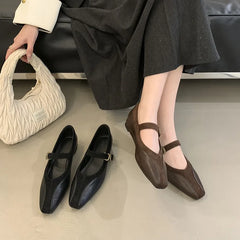 LBSFY  -  Autumn Women Flat Shoes Fashion Round Toe Shallow Ladies Dress Mary Jane Shoes Soft Flat Heel Casual Ballerinas Shoes