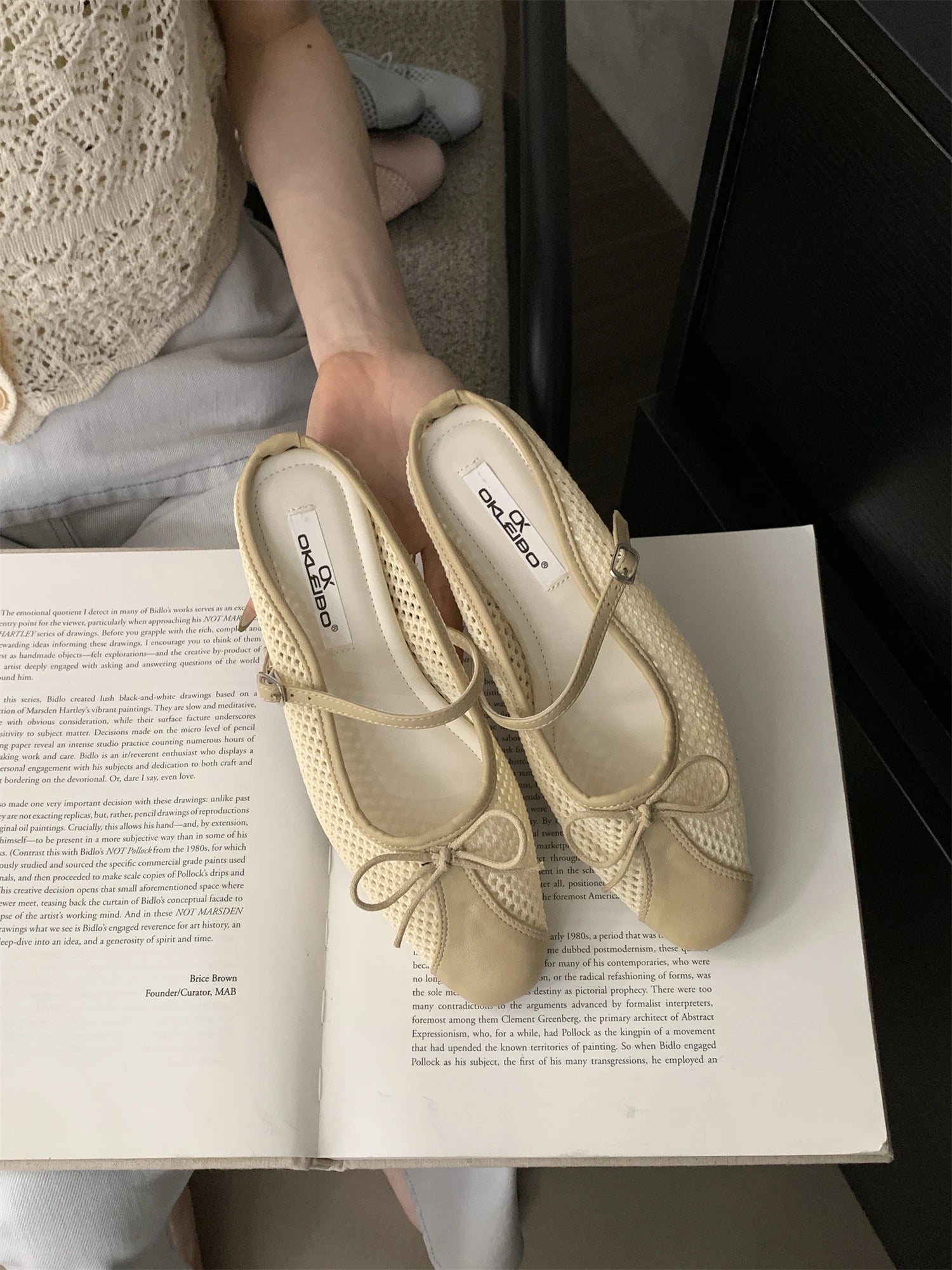 LBSFY -Summer Fashion Concise Round Head  Women Slippers Low Heels Bow Casual Hollowed Out Pumps Party Slide Mules shoes