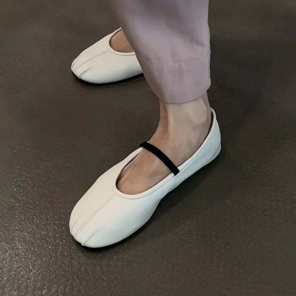 LBSFY -Autumn Design Women Ballet Flats Shoes Fashion Comfort Street Style Soft Sole Female Dress Leather Mary Jane Shoes