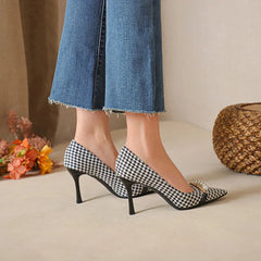LBSFY  -  Size 31-44 Pearls High Heels Pointed Toe Women Party Dress Shoes