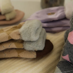Lbsfy Thicken Warm Wool Classic Solid Colors Rib Socks Women High Quality Loose Crew Fashion Japanese Korea Sock Winter